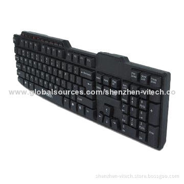 2.4GHz Multimedia Wireless Bluetooth Keyboard with 10m Working Distance and 113 Keys